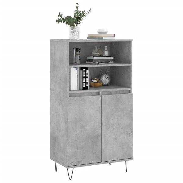 Betongrauer Schrank Lenenia 60x36x110cm (Holz)