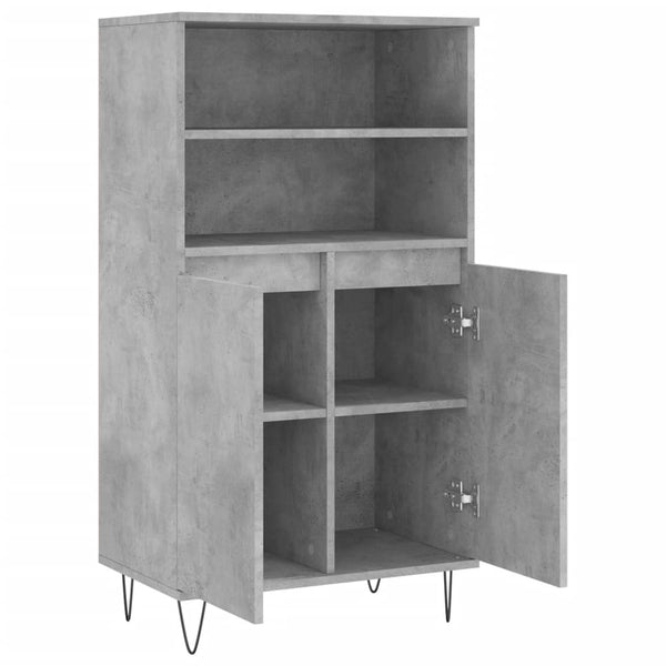 Betongrauer Schrank Lenenia 60x36x110cm (Holz)