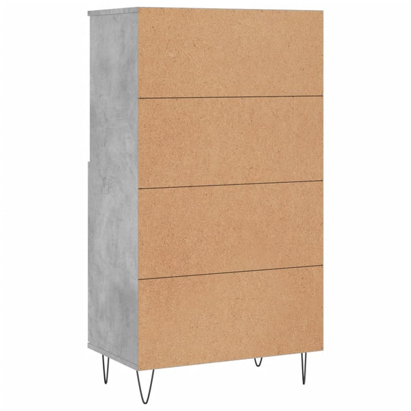 Betongrauer Schrank Lenenia 60x36x110cm (Holz)