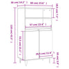 Betongrauer Schrank Lenenia 60x36x110cm (Holz)