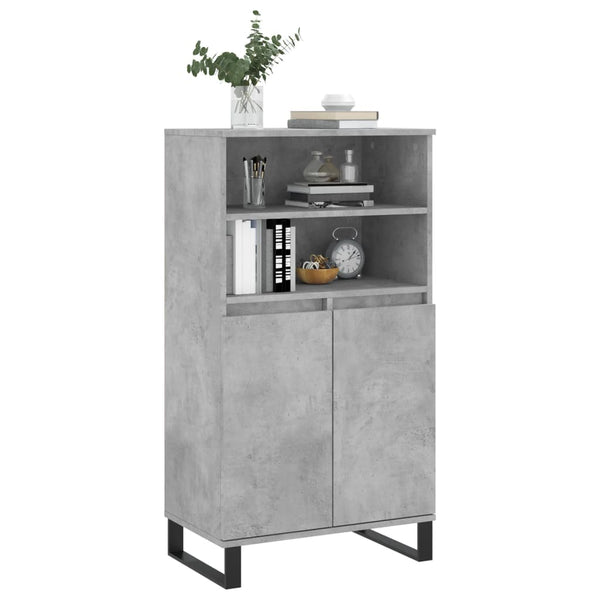 Betongrauer Schrank Billy 60x36x110cm (Holz)