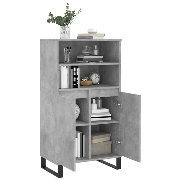 Betongrauer Schrank Billy 60x36x110cm (Holz)