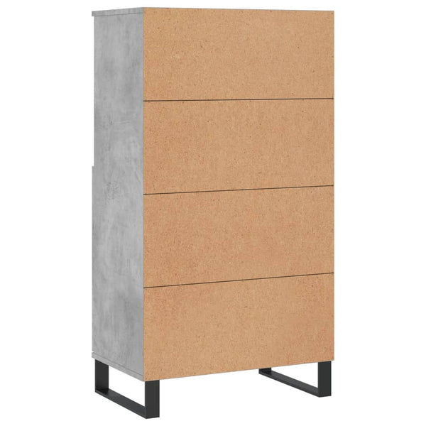 Betongrauer Schrank Billy 60x36x110cm (Holz)