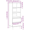 Betongrauer Schrank Sigrid 40x36x110cm (Holz)