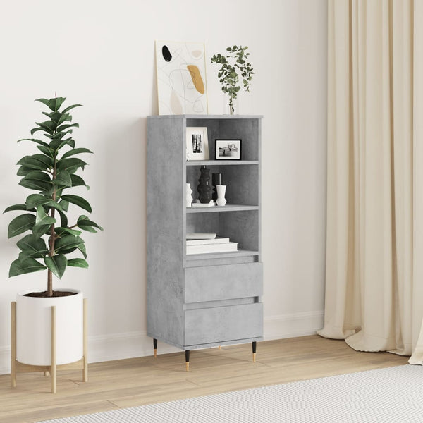 Betongrauer Schrank Sigrid 40x36x110cm (Holz)