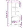 Schrank Smoked Oak Sigrid 40x36x110cm (Holz)