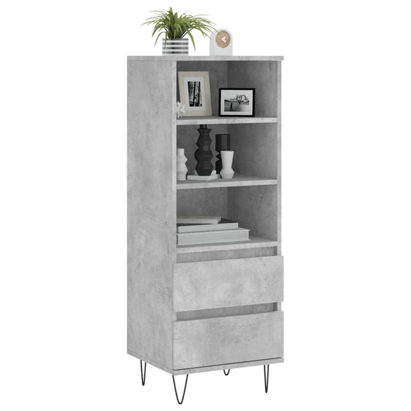 Betongrauer Schrank Anatoly 40x36x110cm (Holz)