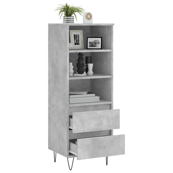 Betongrauer Schrank Anatoly 40x36x110cm (Holz)