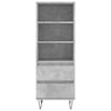 Betongrauer Schrank Anatoly 40x36x110cm (Holz)
