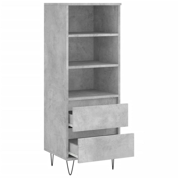 Betongrauer Schrank Anatoly 40x36x110cm (Holz)