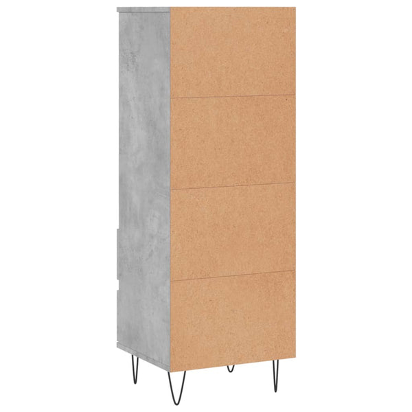 Betongrauer Schrank Anatoly 40x36x110cm (Holz)