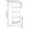 Betongrauer Schrank Anatoly 40x36x110cm (Holz)
