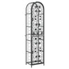 Schwarzes Weinflaschenregal Fallah 45x36x200cm (73 Flaschen Schmiedeeisen)