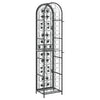 Schwarzes Weinflaschenregal Fallah 45x36x200cm (73 Flaschen Schmiedeeisen)