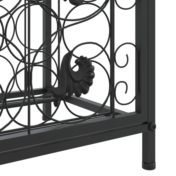 Schwarzes Weinflaschenregal Fallah 45x36x200cm (73 Flaschen Schmiedeeisen)