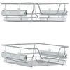 Suna Teleskopregalkörbe 45 cm Silber (2 Stück)
