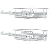 Suna Teleskopregalkörbe 45 cm Silber (2 Stück)
