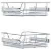 Suna Teleskopregalkörbe 45 cm Silber (2 Stück)
