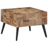 Grauer Couchtisch Eliada 55x55x40cm (recyceltes Vollteakholz)