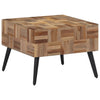 Grauer Couchtisch Eliada 55x55x40cm (recyceltes Vollteakholz)