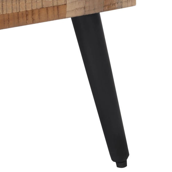 Grauer Couchtisch Eliada 55x55x40cm (recyceltes Vollteakholz)