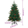 Künstlicher Weihnachtsbaum mit Scharnieren, Zapfen und Beeren Myama 120cm