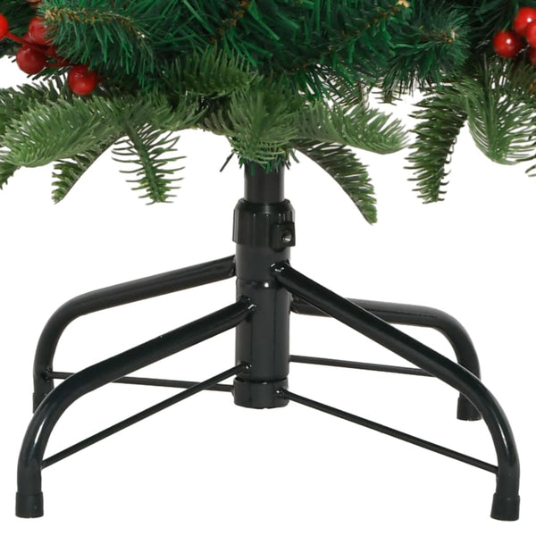 Künstlicher Weihnachtsbaum mit Scharnieren, Tannenzapfen und Beeren Myama 150cm