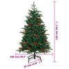 Künstlicher Weihnachtsbaum mit Scharnieren, Tannenzapfen und Beeren Myama 150cm