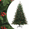 Künstlicher Weihnachtsbaum mit Scharnieren, Tannenzapfen und Beeren Myama 210cm