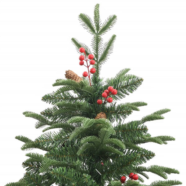 Künstlicher Weihnachtsbaum mit Scharnieren, Tannenzapfen und Beeren Myama 210cm
