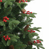 Künstlicher Weihnachtsbaum mit Scharnieren, Tannenzapfen und Beeren Myama 210cm