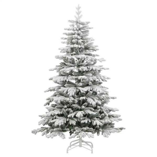 Künstlicher Weihnachtsbaum Gestina 180cm mit Scharnieren und Kunstschnee