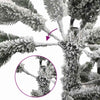 Künstlicher Weihnachtsbaum Gestina 180cm mit Scharnieren und Kunstschnee