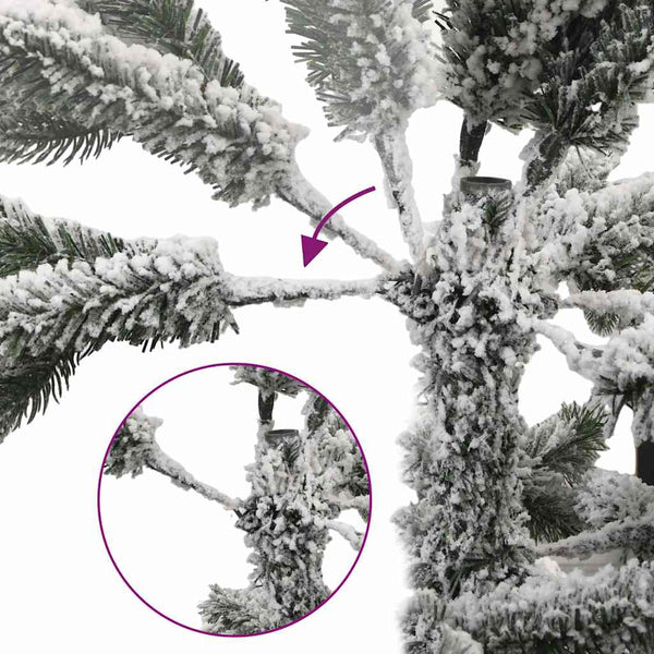 Künstlicher Weihnachtsbaum Gestina 180cm mit Scharnieren und Kunstschnee