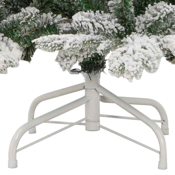 Künstlicher Weihnachtsbaum Gestina 180cm mit Scharnieren und Kunstschnee