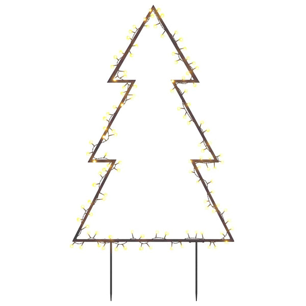 Jelco 90cm Weihnachtsbaum-Lichtdekoration mit Erdspießen (115 LED-Lichter)