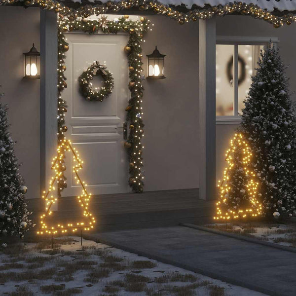 Jelco 90cm Weihnachtsbaum-Lichtdekoration mit Erdspießen (115 LED-Lichter)