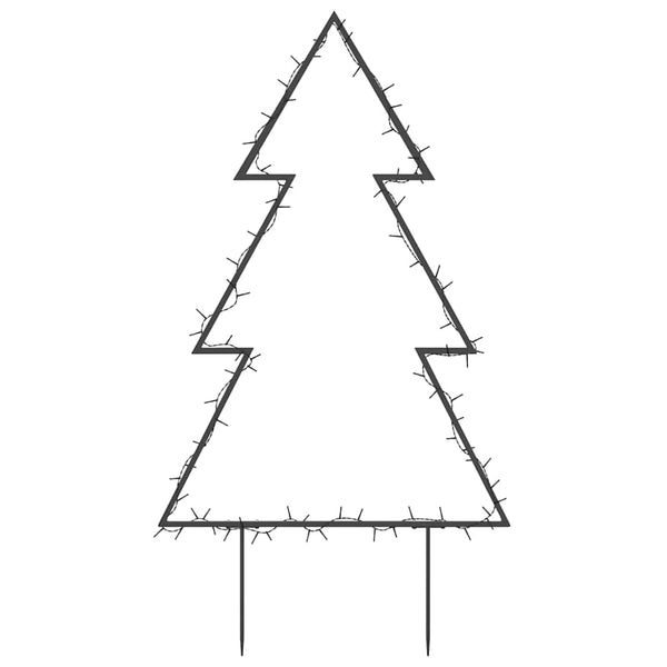 60cm Weihnachtsbaum mit Beleuchtung Jelco (80 LED-Lichter mit Erdspieß)