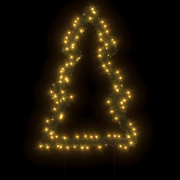 Jelco Weihnachtsbaum mit Erdspießen und 115 LED-Leuchten, 90cm