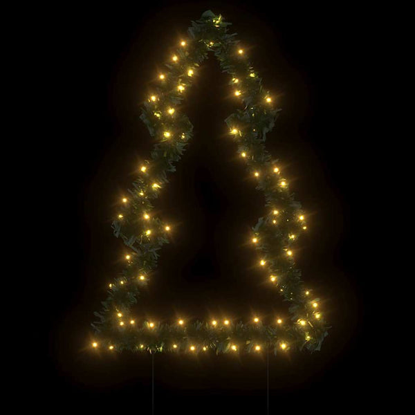 Jelco 60cm Weihnachtsbaum-Leuchtdekoration (80 LED-Lichter mit Erdspießen)