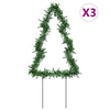 Jelco Weihnachtsbaum-Lichtdekoration mit Erdspießen, 30cm (3 Stk. mit 50 LED-Lichtern)