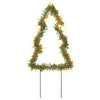 Jelco Weihnachtsbaum-Lichtdekoration mit Erdspießen, 30cm (3 Stk. mit 50 LED-Lichtern)