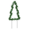 Jelco Weihnachtsbaum-Lichtdekoration mit Erdspießen, 30cm (3 Stk. mit 50 LED-Lichtern)
