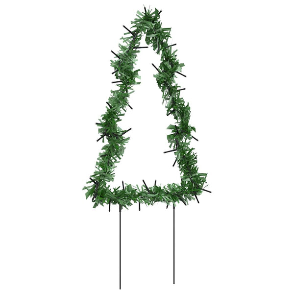 Jelco Weihnachtsbaum-Lichtdekoration mit Erdspießen, 30cm (3 Stk. mit 50 LED-Lichtern)