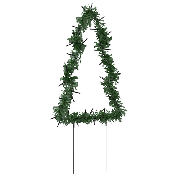 Jelco Weihnachtsbaum-Lichtdekoration mit Erdspießen, 30cm (3 Stk. mit 50 LED-Lichtern)