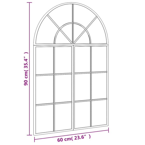 Schwarzer Wandspiegel Grozda 60x90cm (Bogeneisen)
