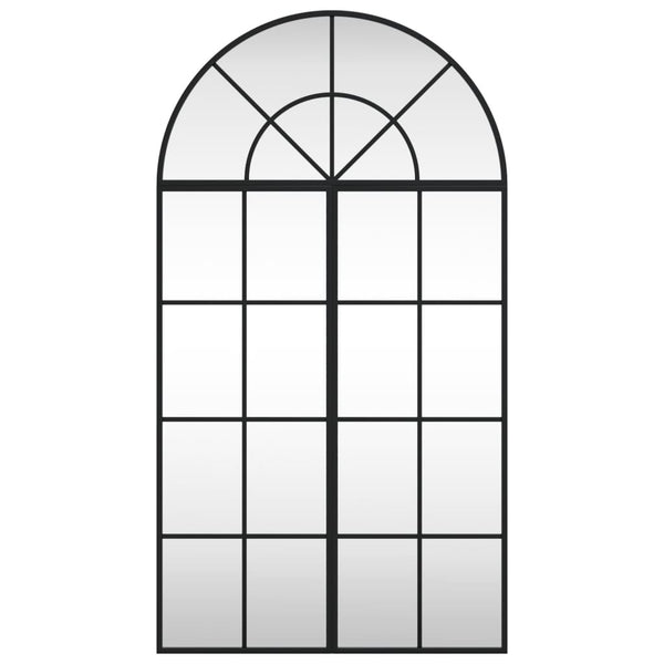 Schwarzer Wandspiegel Grozda 60x110cm (Bogen Eisen)