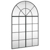 Schwarzer Wandspiegel Grozda 80x120cm (gewölbtes Eisen)