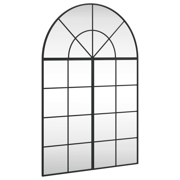Schwarzer Wandspiegel Grozda 80x120cm (gewölbtes Eisen)