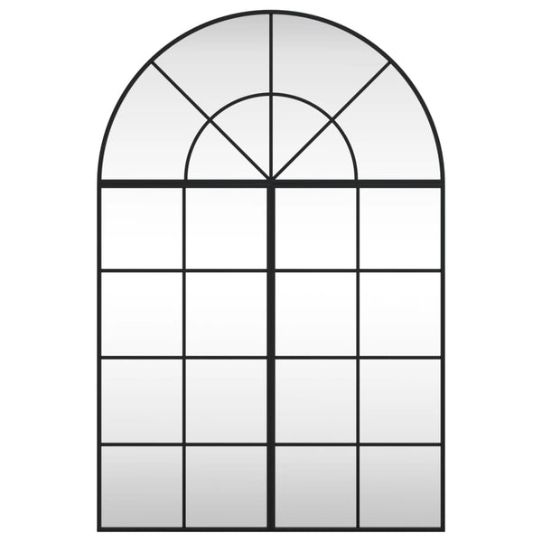 Schwarzer Wandspiegel Grozda 80x120cm (gewölbtes Eisen)